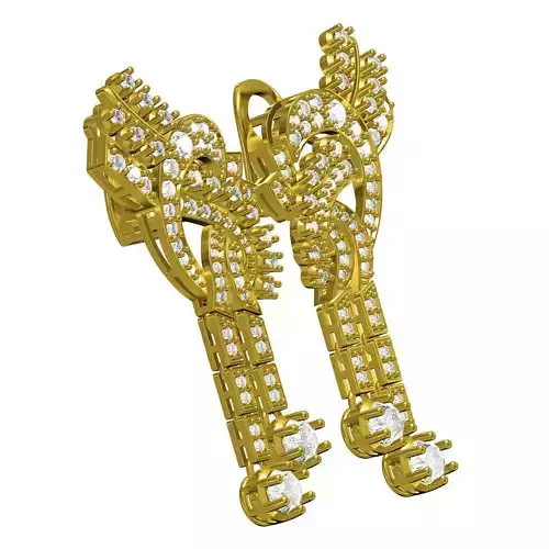 Art Deco Diamond Clip Earring