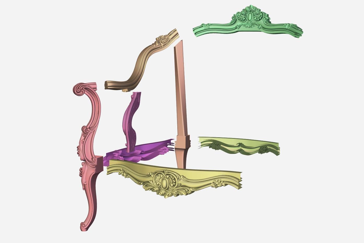 Armachair model for cnc 01 3D model_8