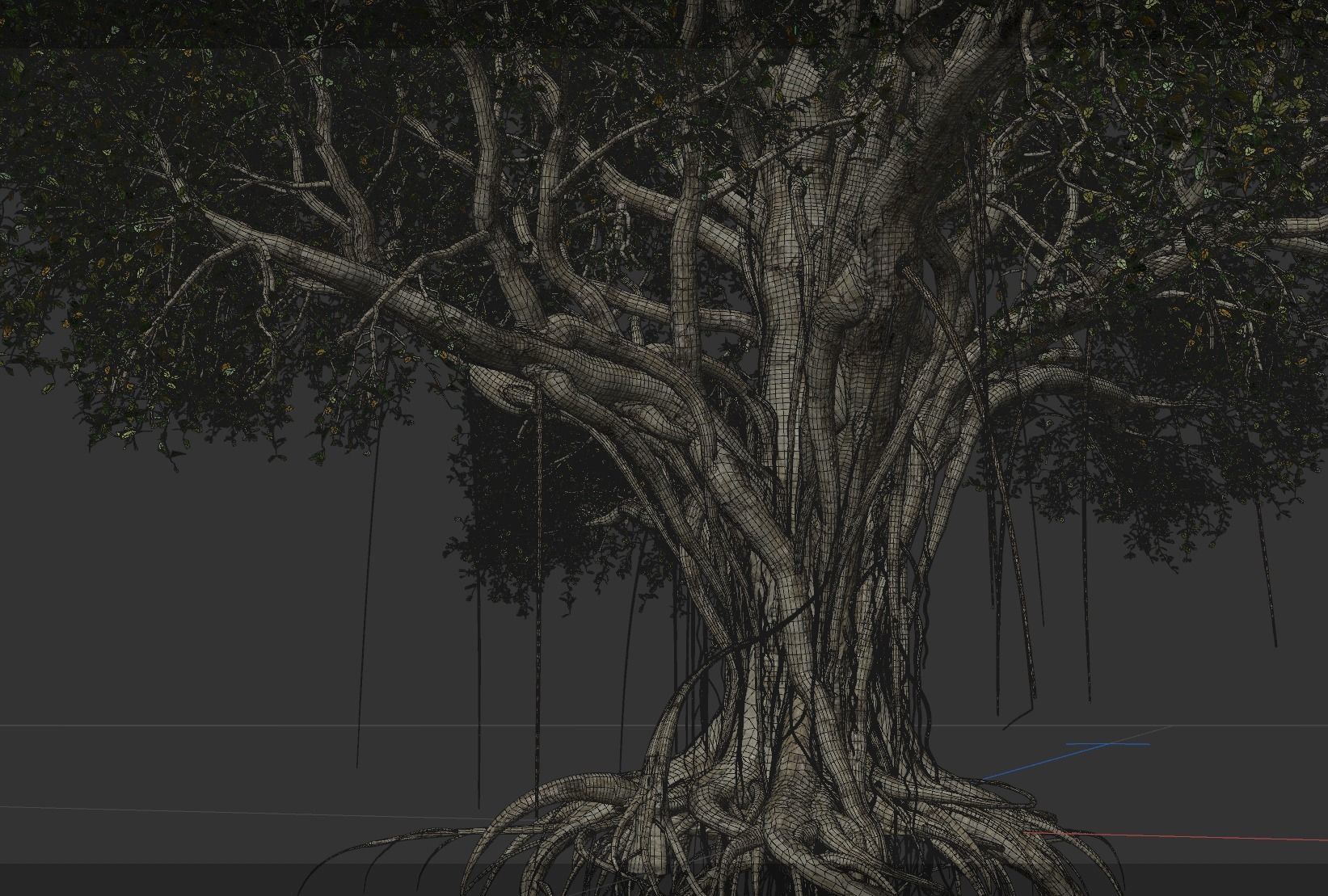 High quality Large banyan tree 01  3D model_5