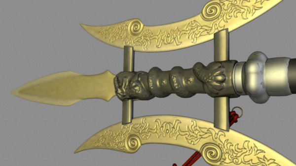 Medieval Weapon Set A Low-poly 3D model_5