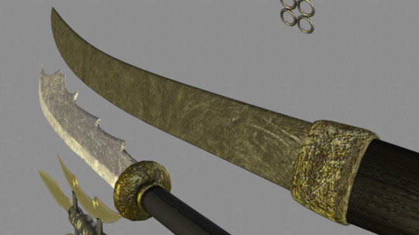 Medieval Weapon Set A Low-poly 3D model_6