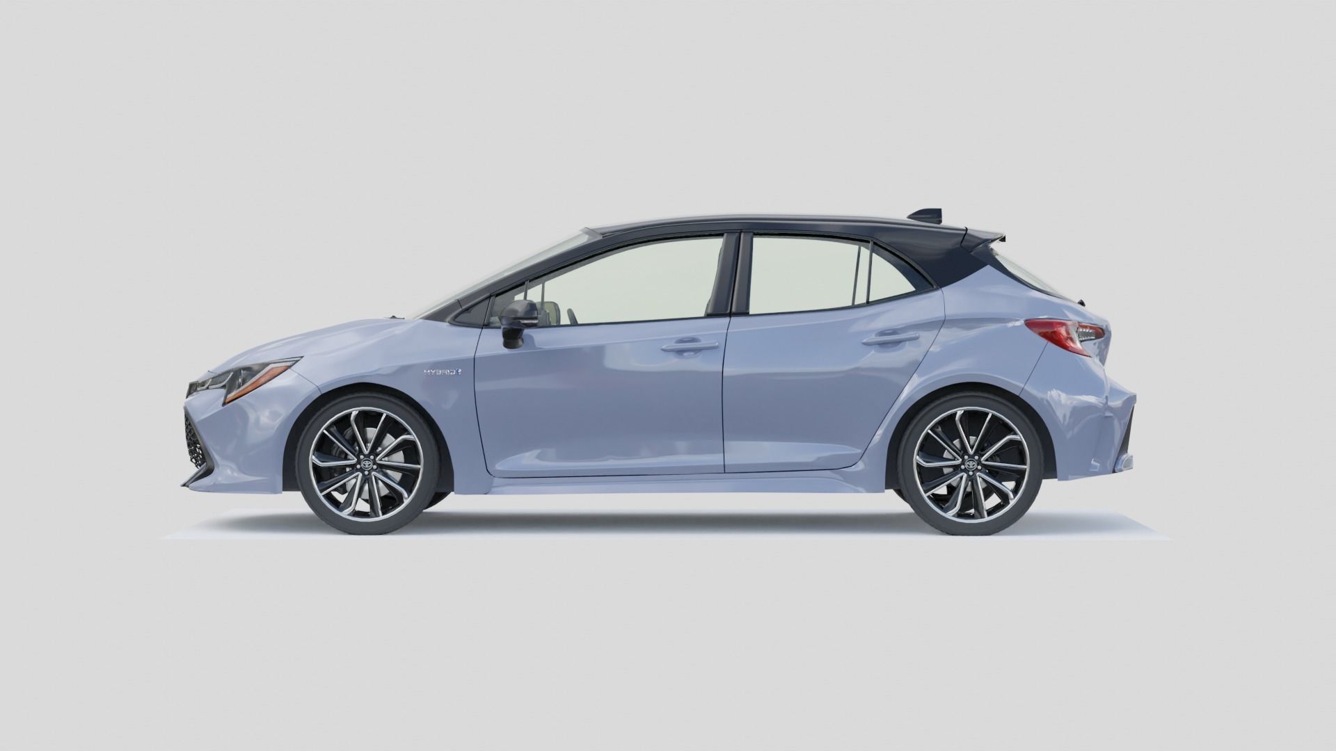 Toyota Corolla 2018 Low-poly 3D model_2