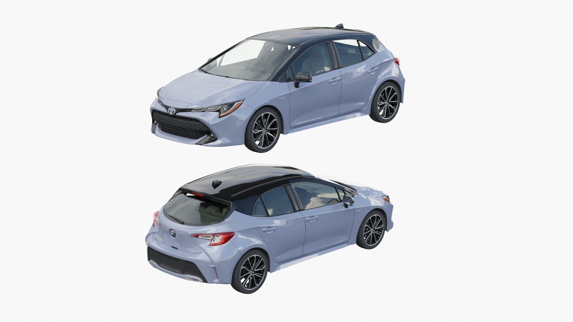 Toyota Corolla 2018 Low-poly 3D model_6