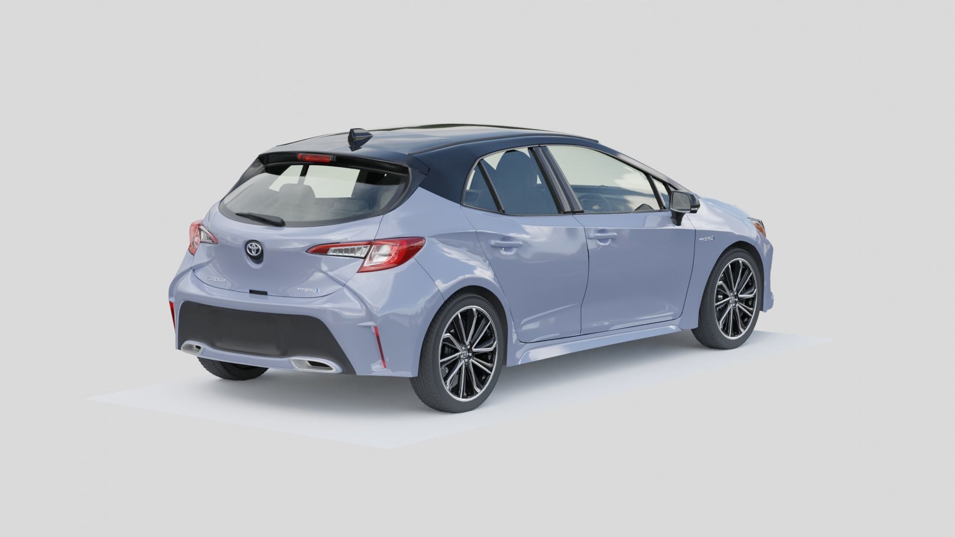 Toyota Corolla 2018 Low-poly 3D model_1