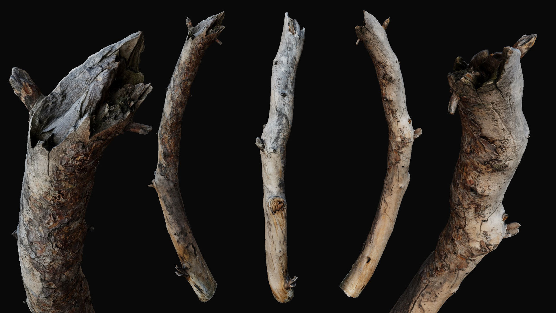 Driftwood Props for Unreal Nanite 3D model_17
