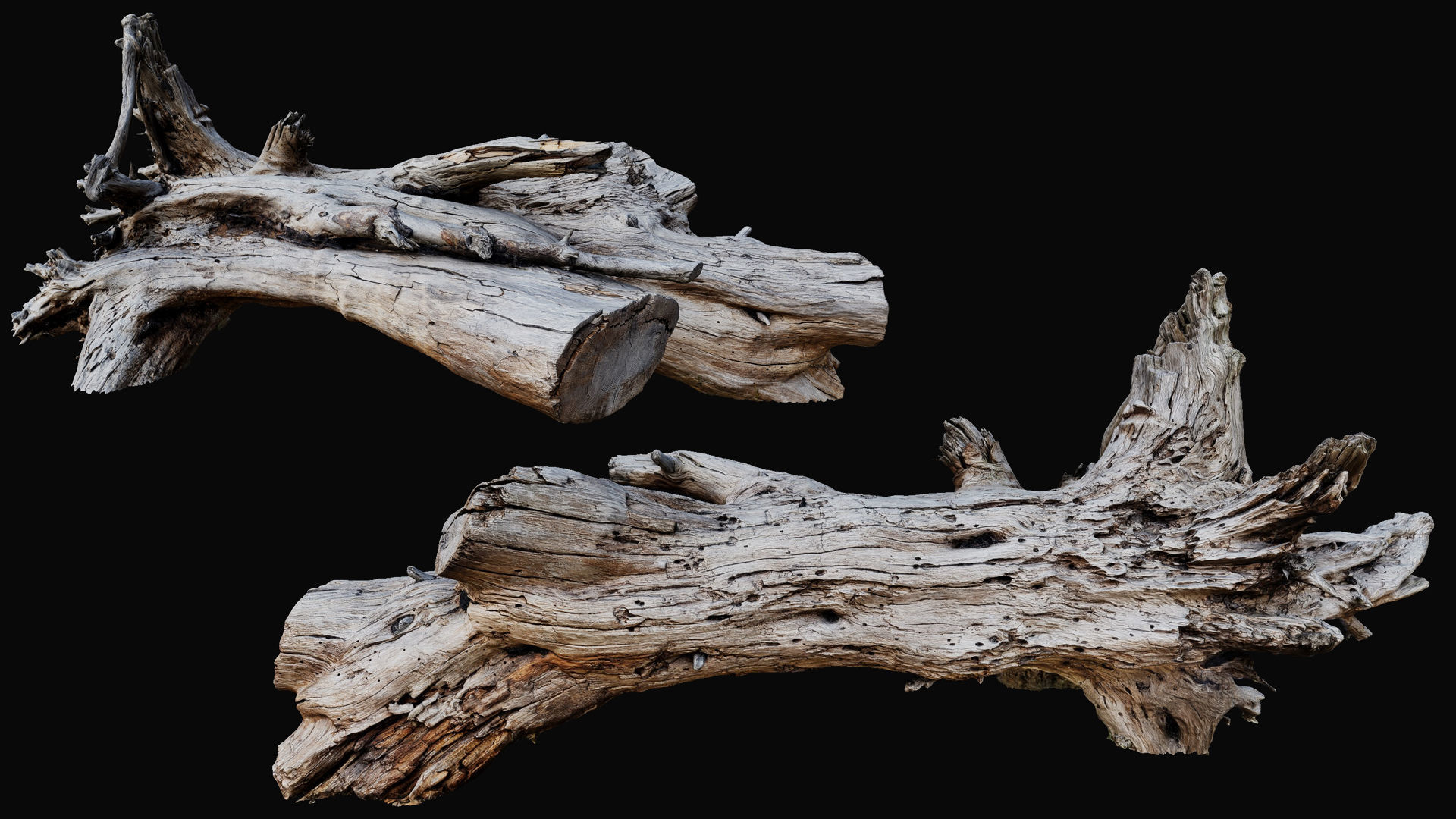 Driftwood Props for Unreal Nanite 3D model_6