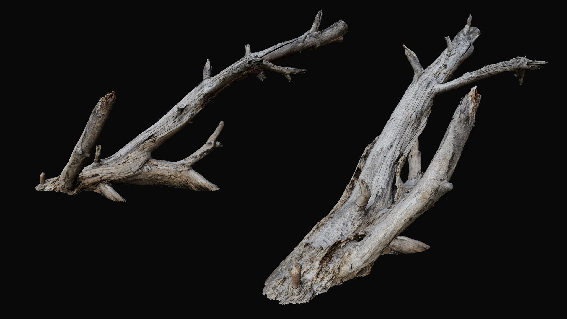 Driftwood Props for Unreal Nanite 3D model_2