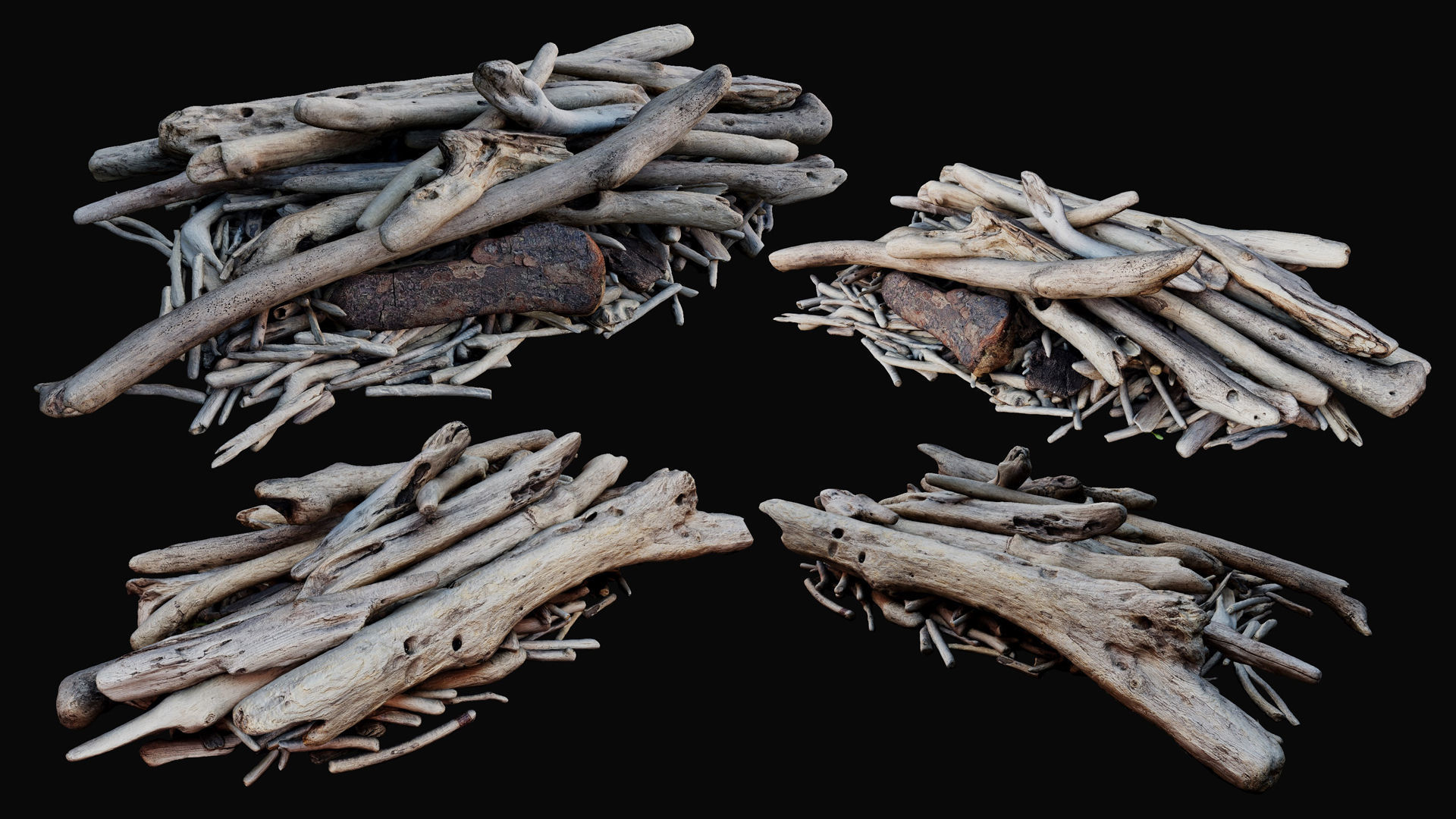 Driftwood Props for Unreal Nanite 3D model_15