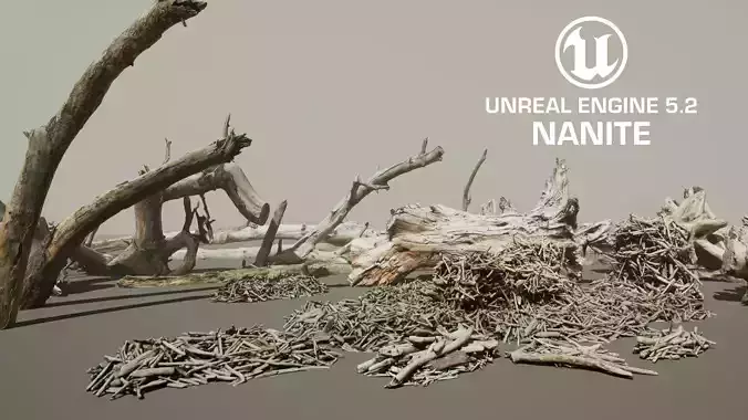 Driftwood Props for Unreal Nanite