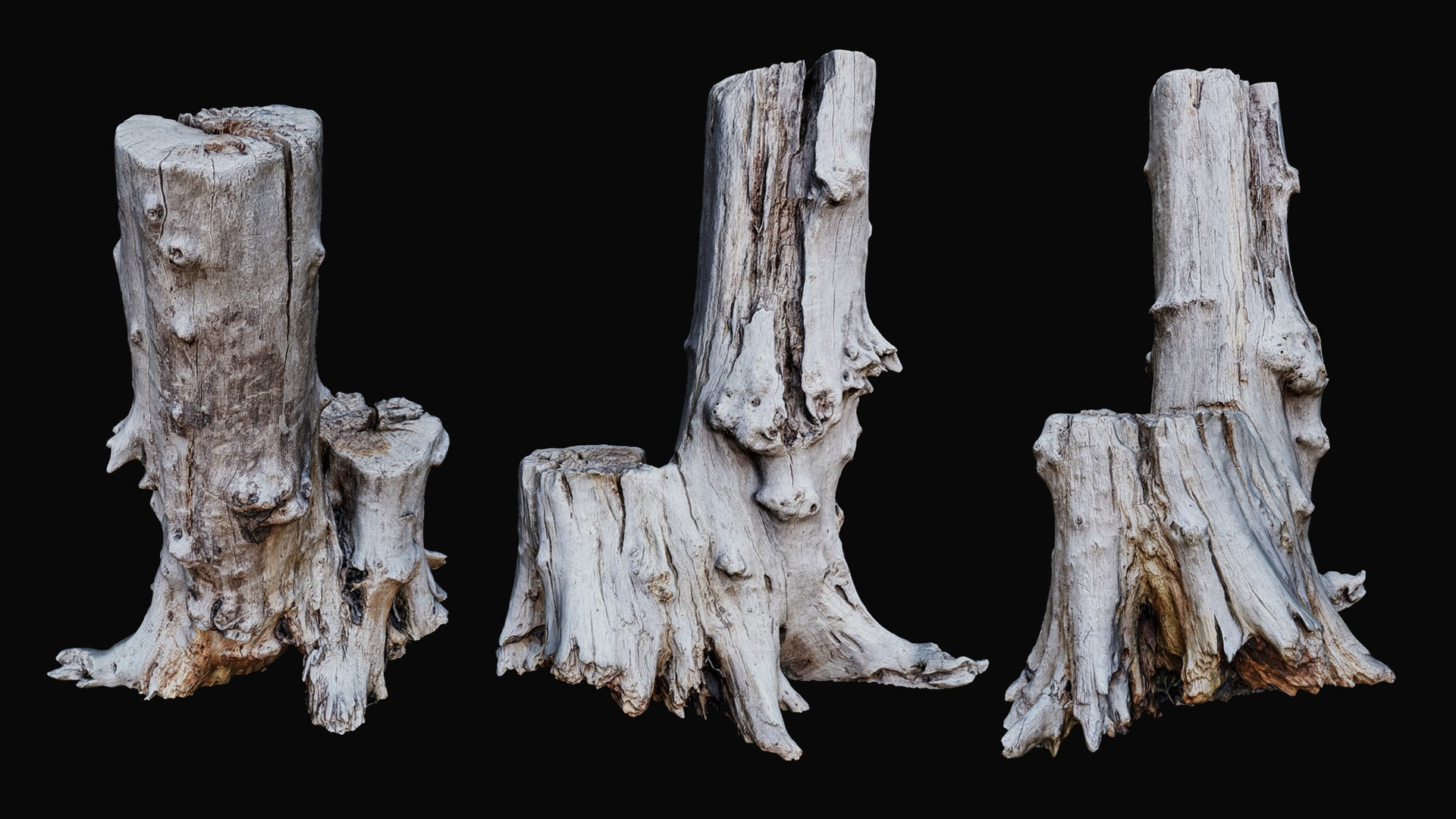 Driftwood Props for Unreal Nanite 3D model_10