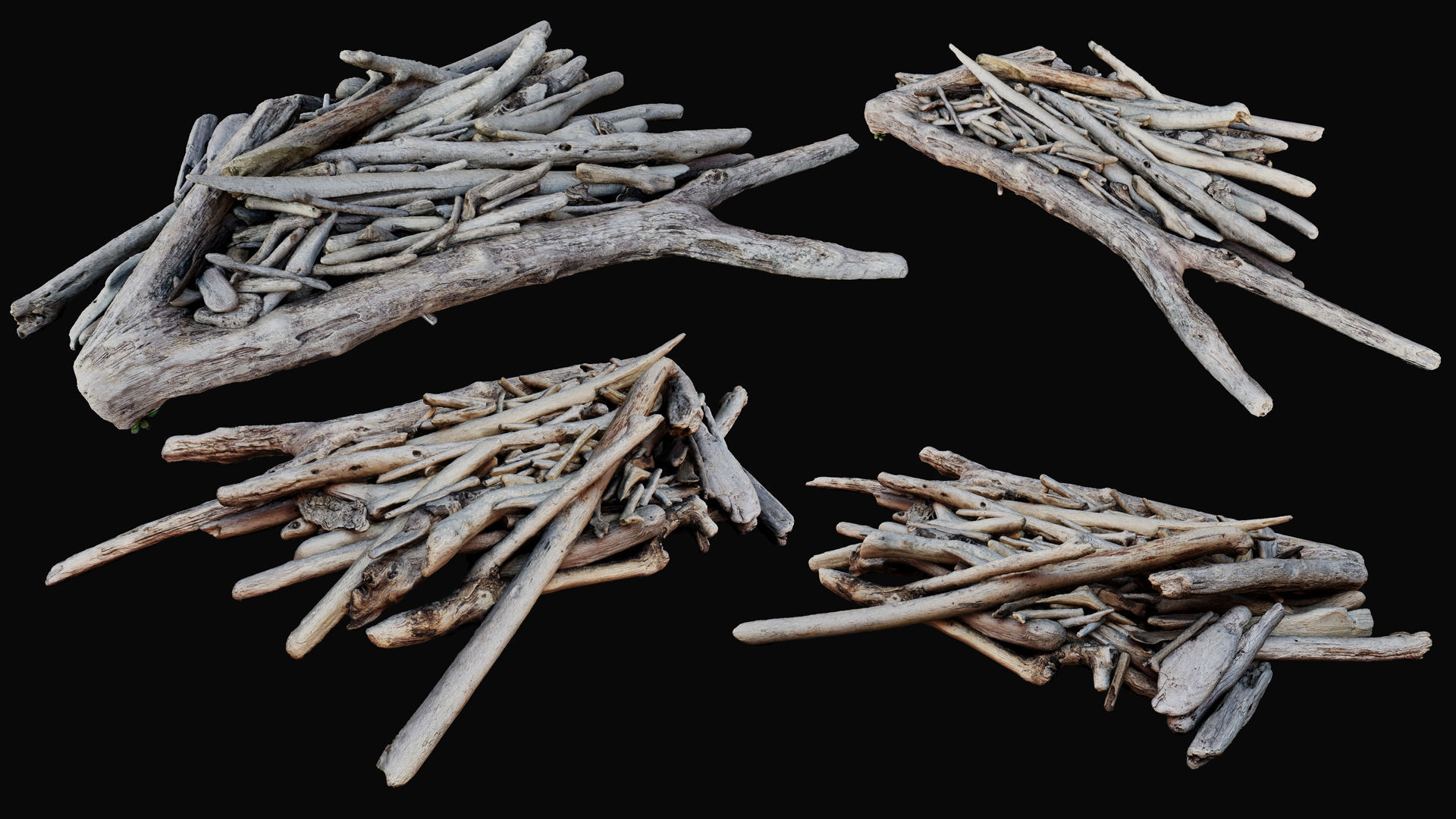 Driftwood Props for Unreal Nanite 3D model_16