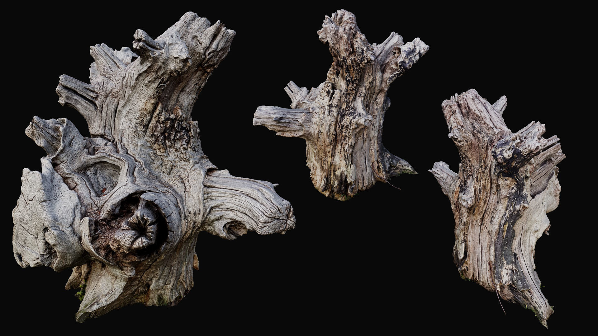 Driftwood Props for Unreal Nanite 3D model_8