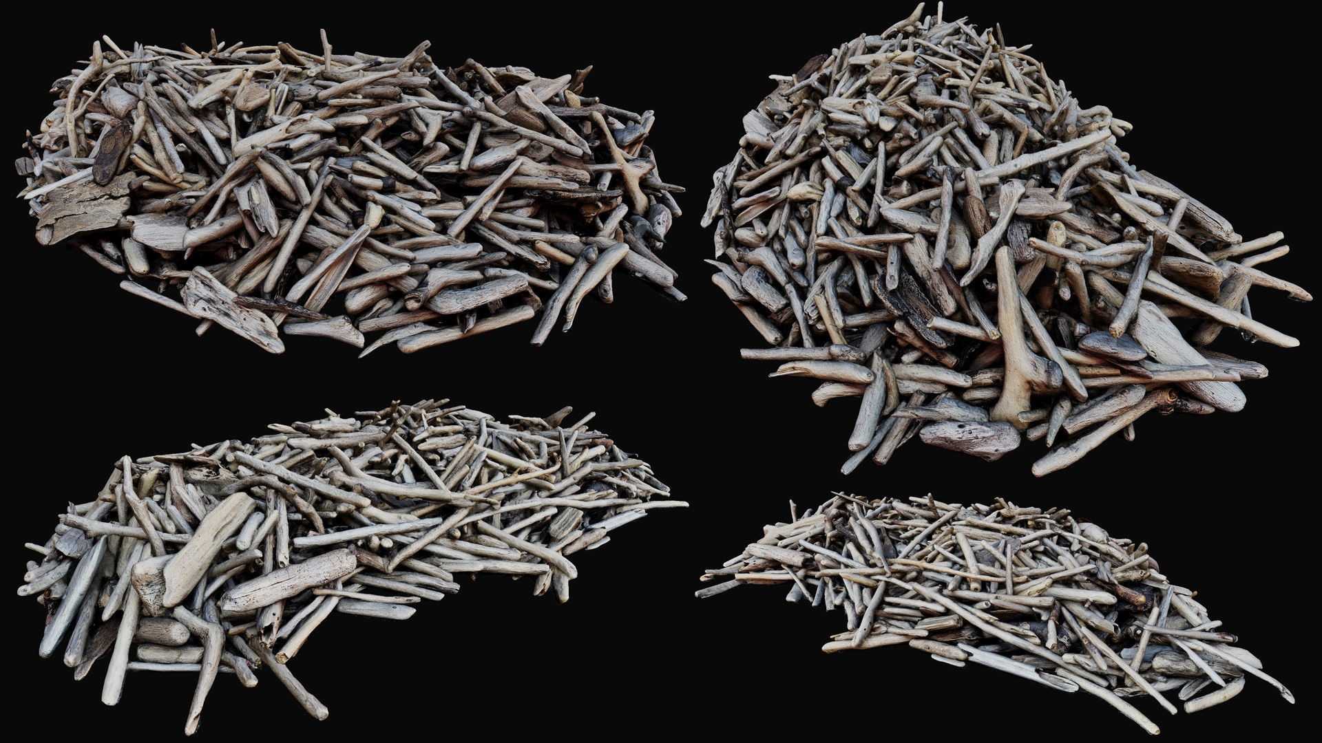 Driftwood Props for Unreal Nanite 3D model_12