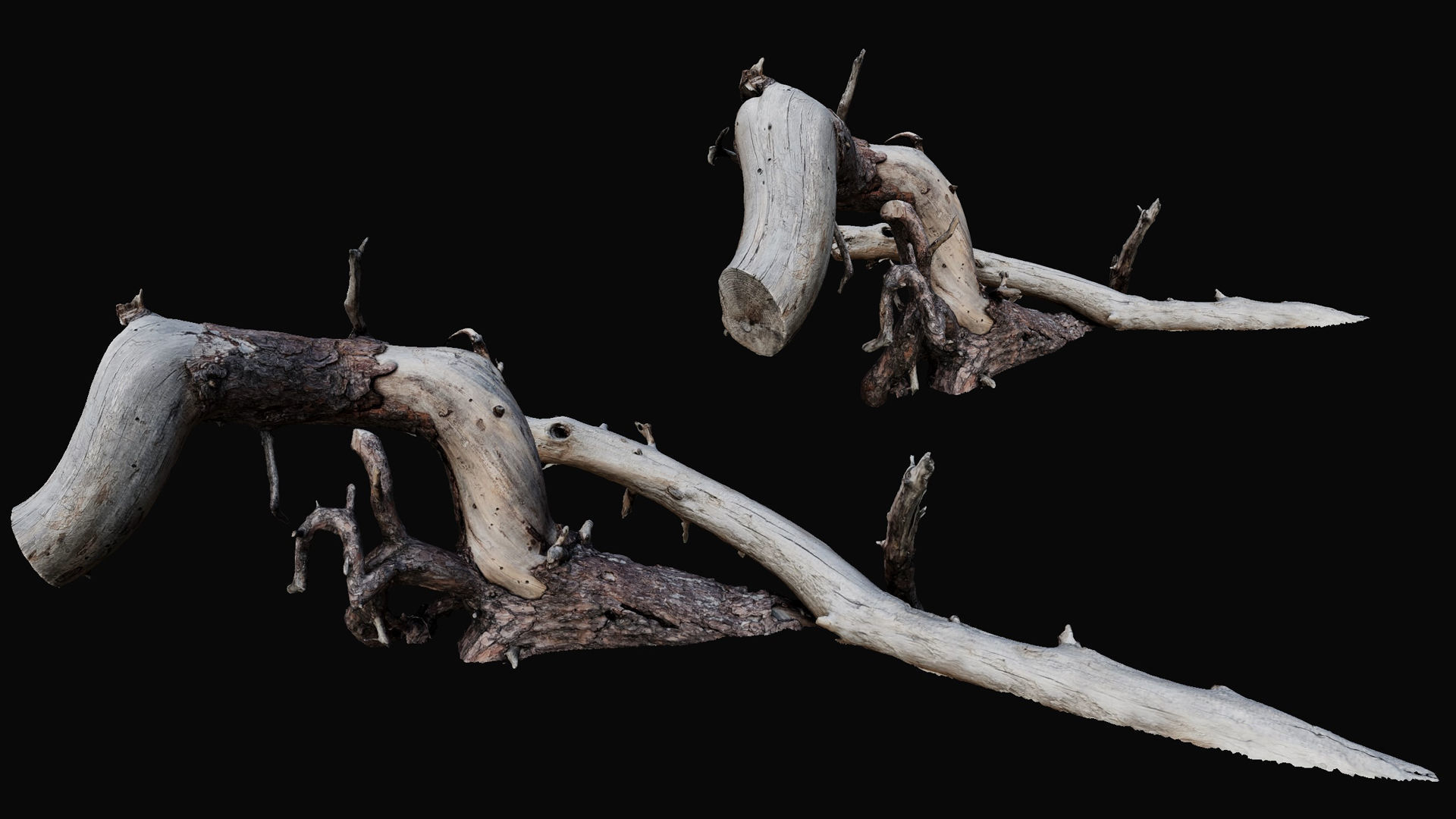 Driftwood Props for Unreal Nanite 3D model_3