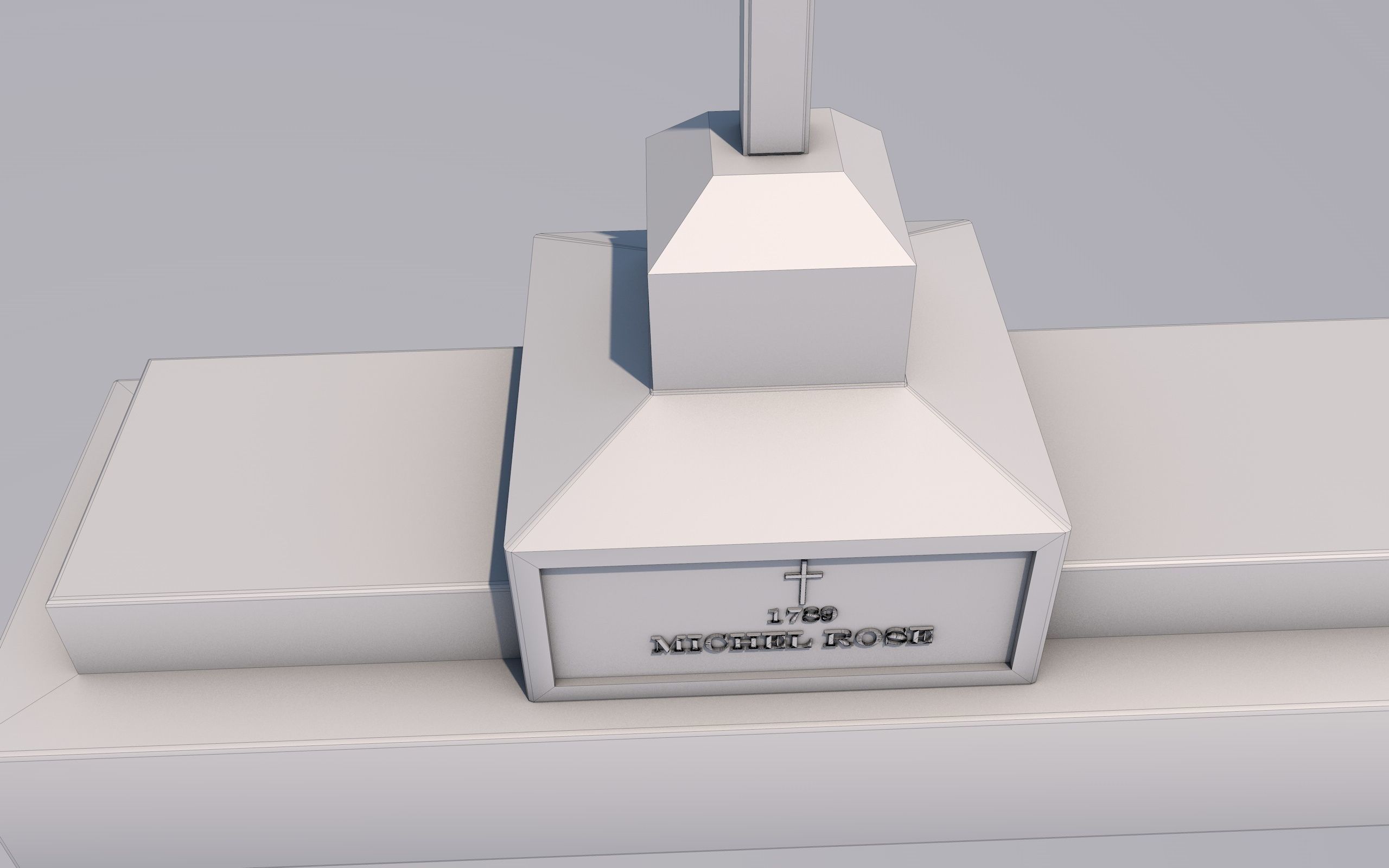 Cemetery Low-poly 3D model_15