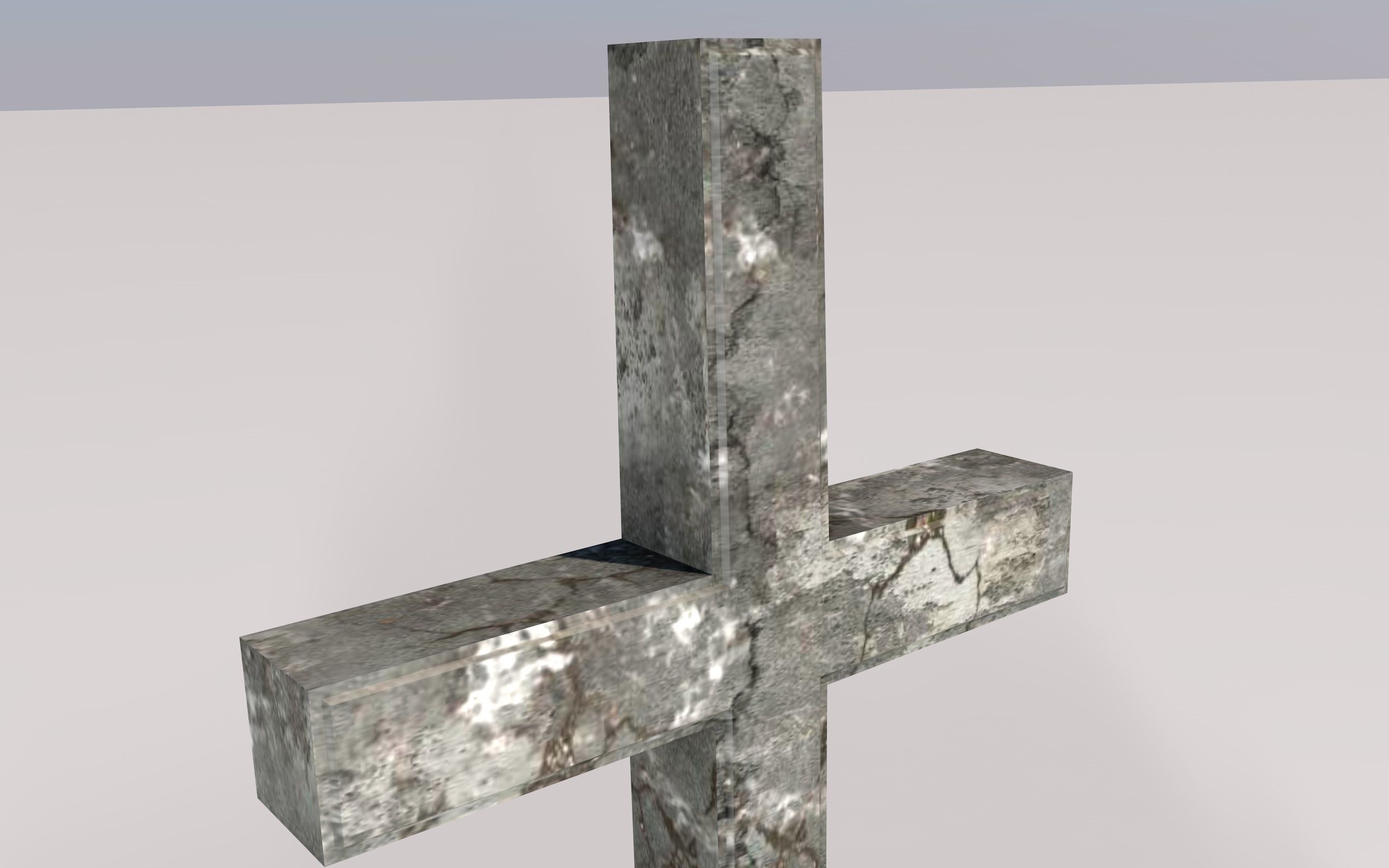 Cemetery Low-poly 3D model_6