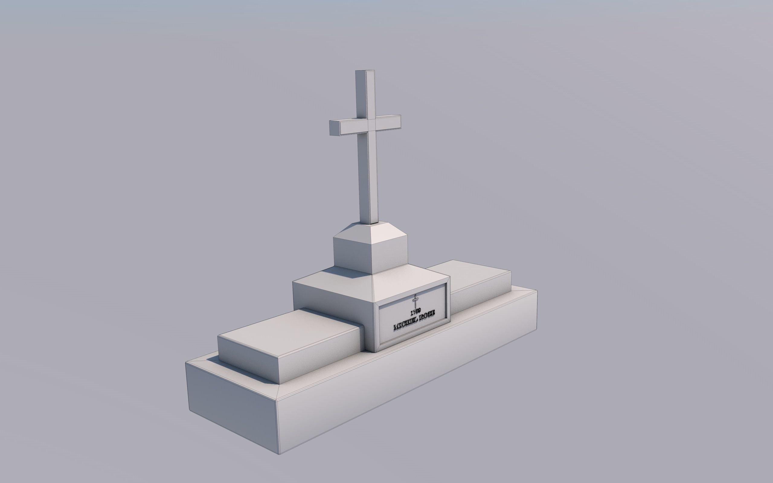 Cemetery Low-poly 3D model_13