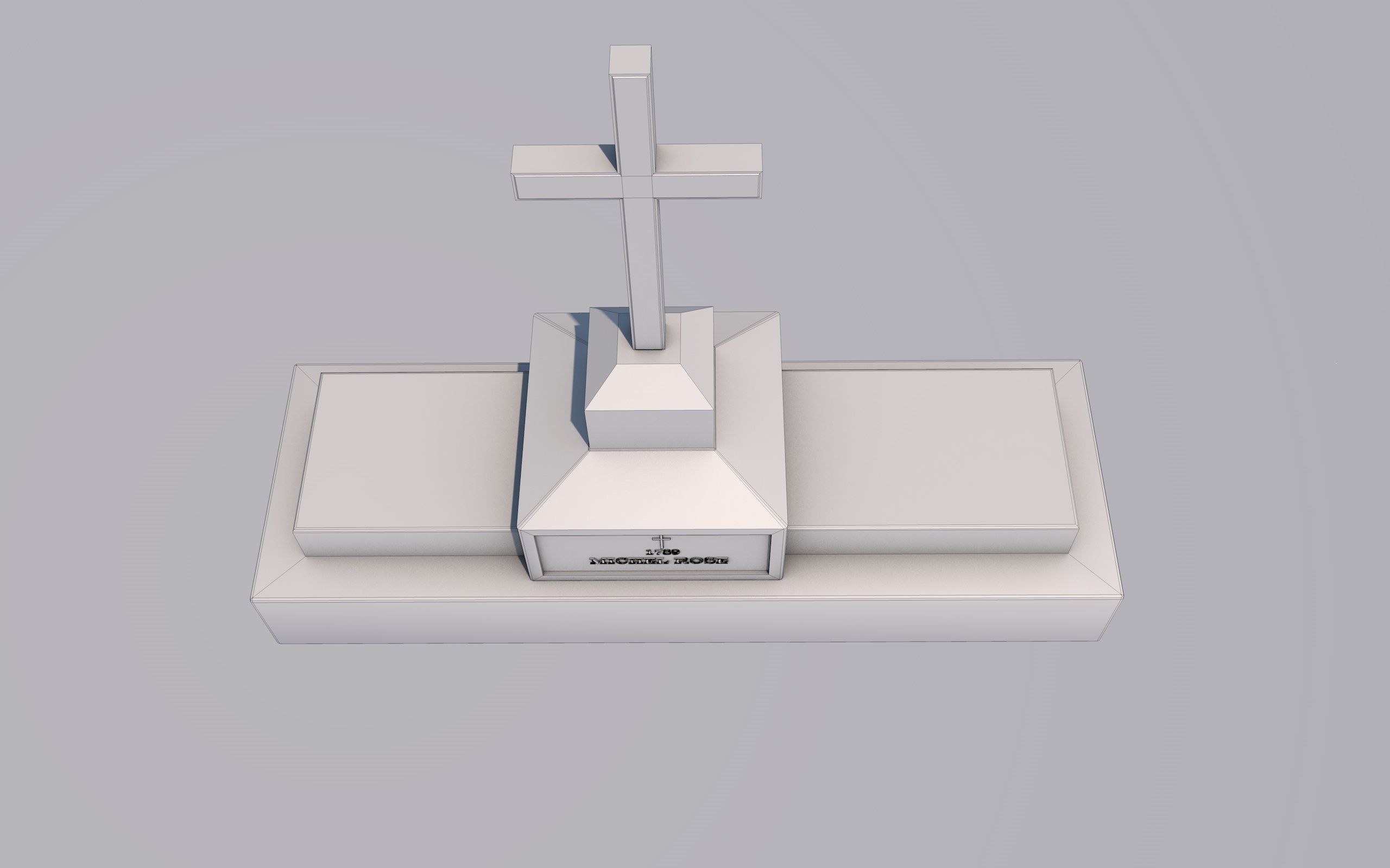 Cemetery Low-poly 3D model_14