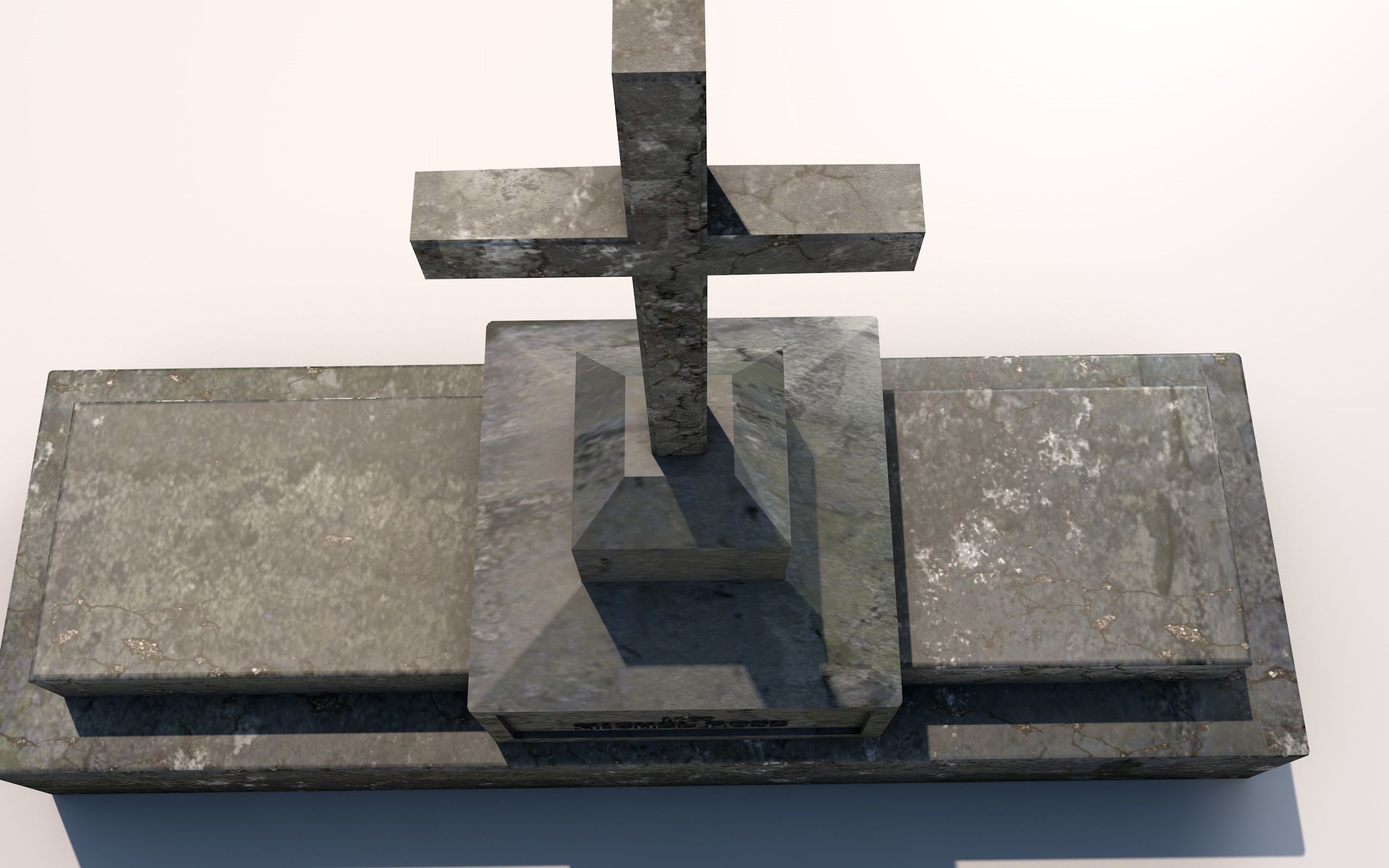 Cemetery Low-poly 3D model_8