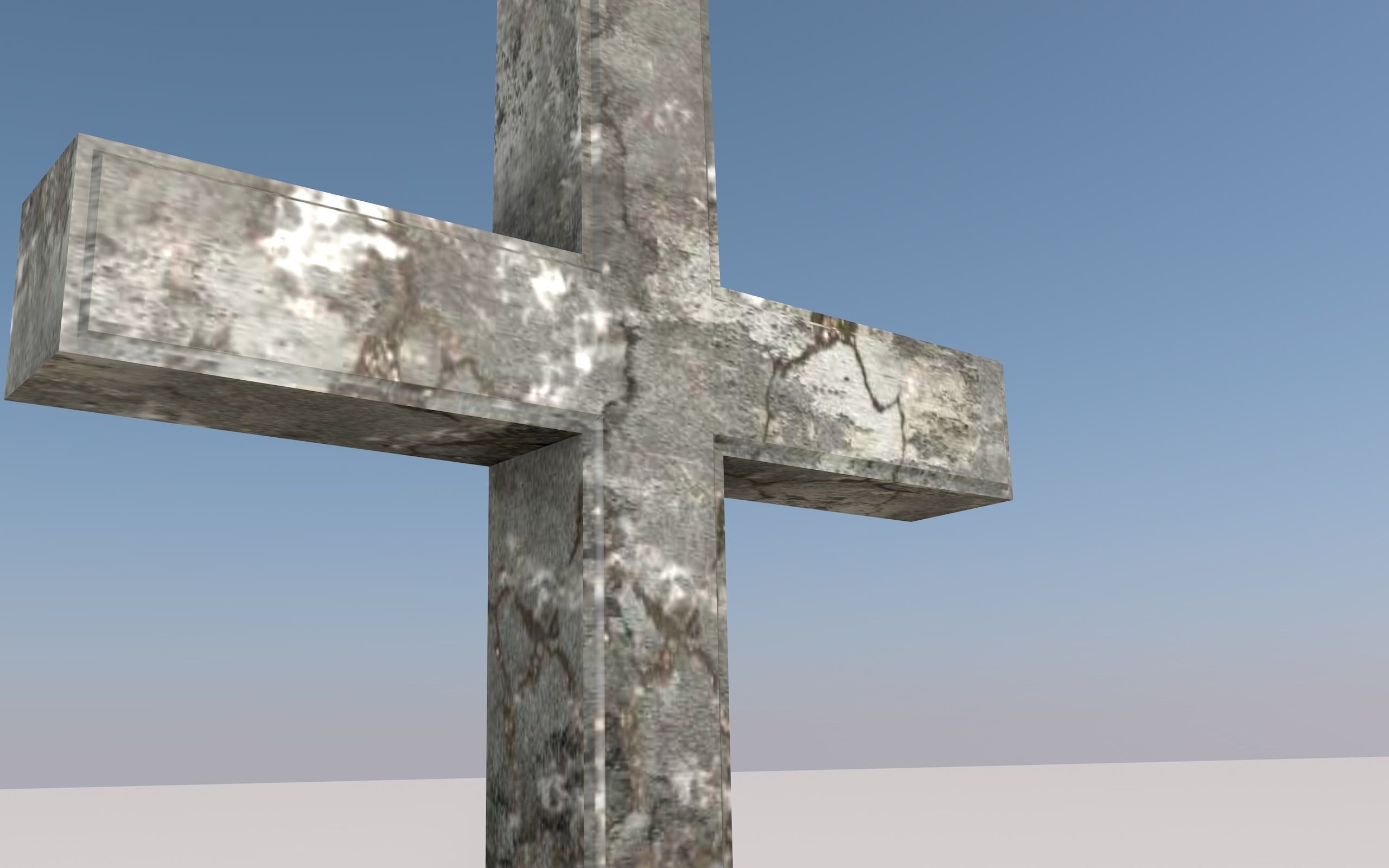 Cemetery Low-poly 3D model_7