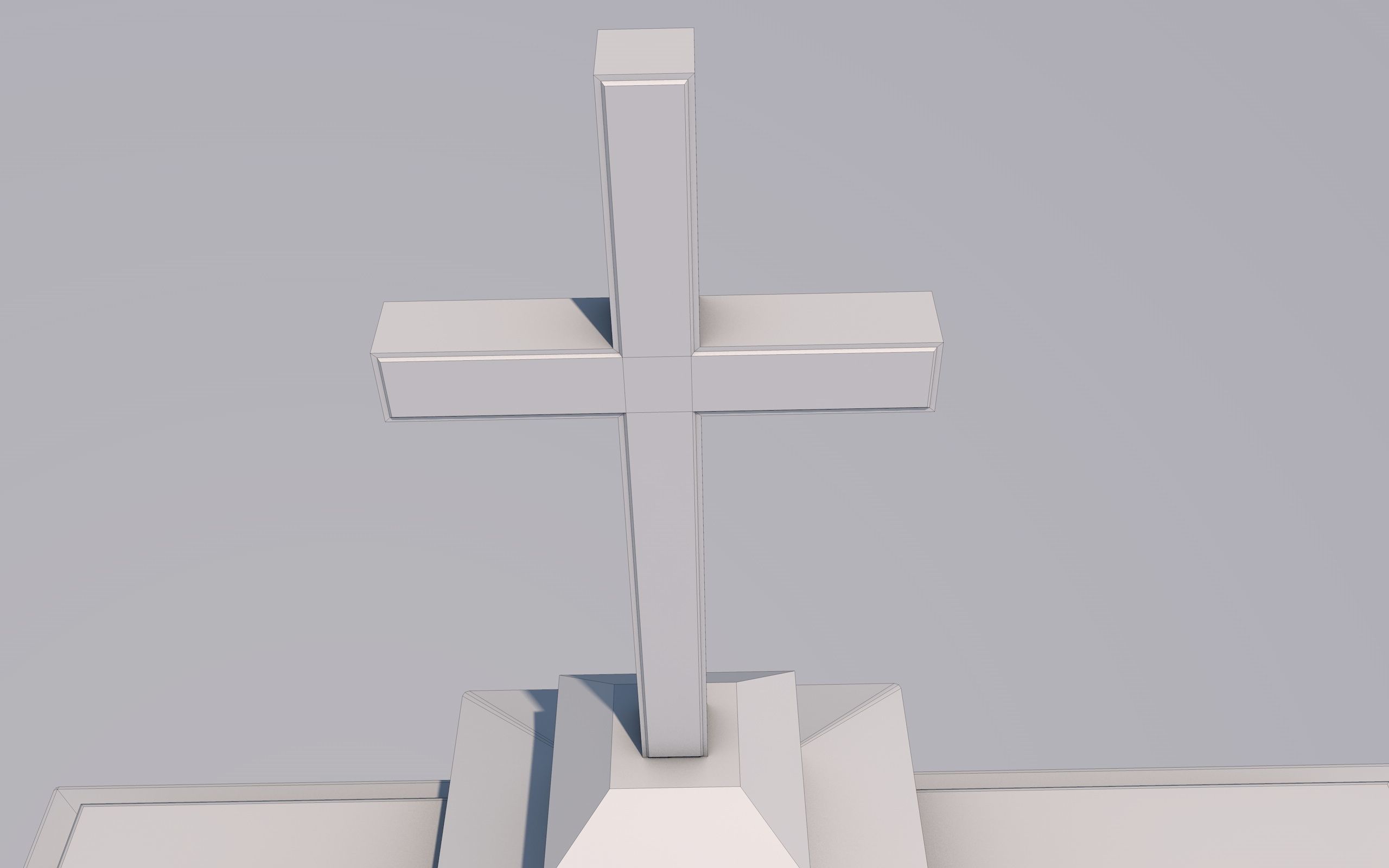 Cemetery Low-poly 3D model_16