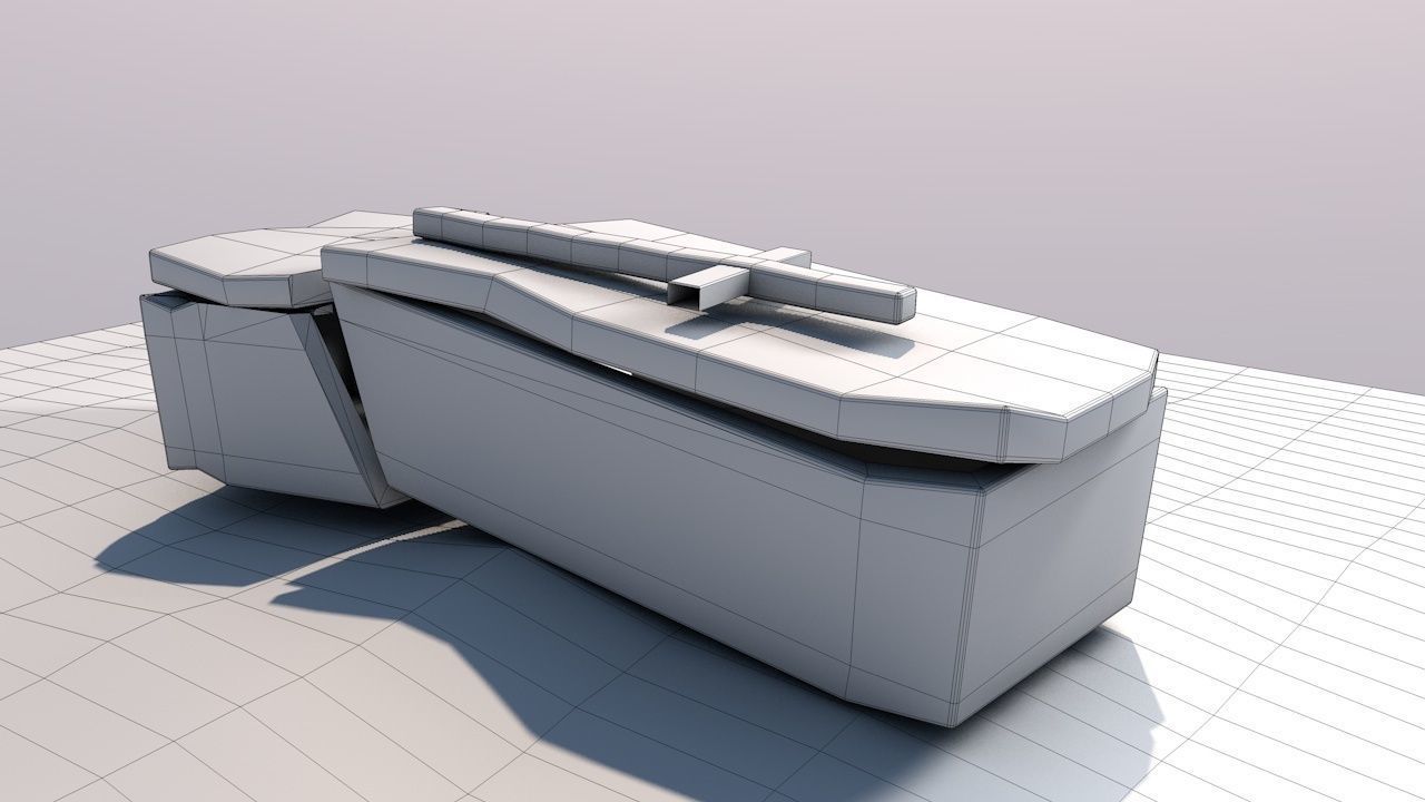 Cemetery  Low-poly 3D model_21