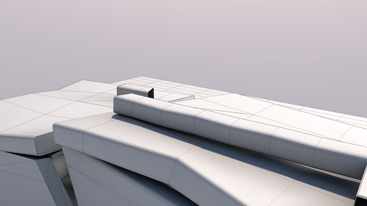 Cemetery  Low-poly 3D model_23