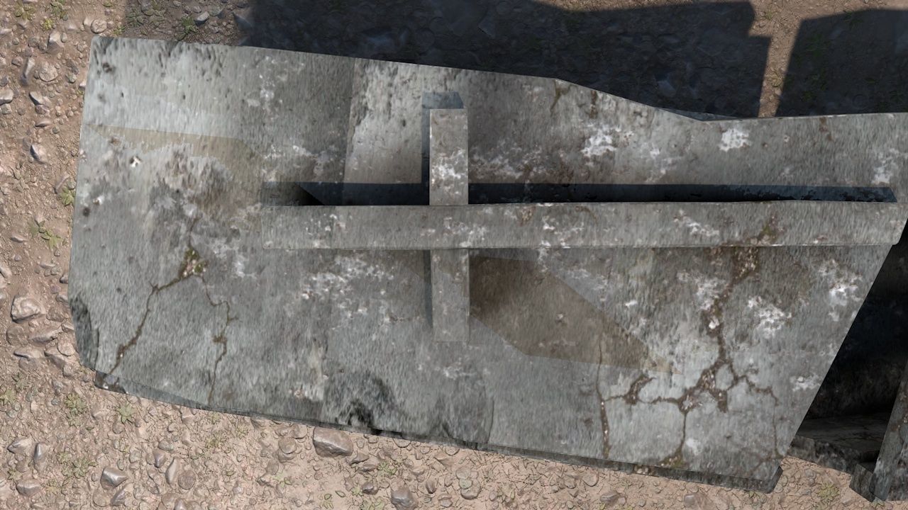 Cemetery  Low-poly 3D model_12