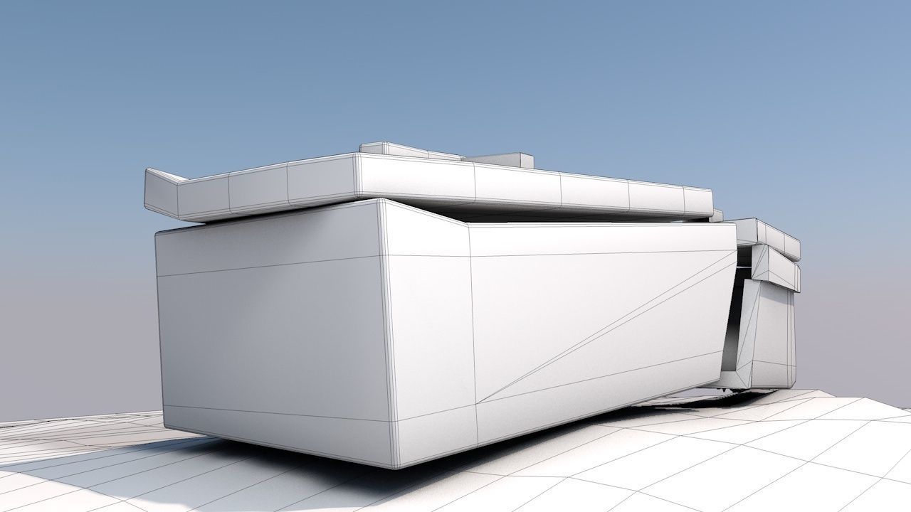 Cemetery  Low-poly 3D model_19