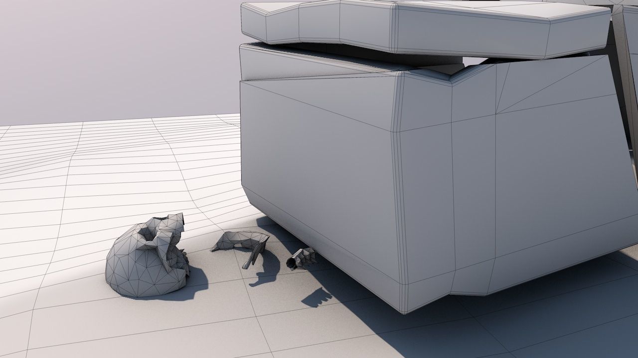 Cemetery  Low-poly 3D model_25