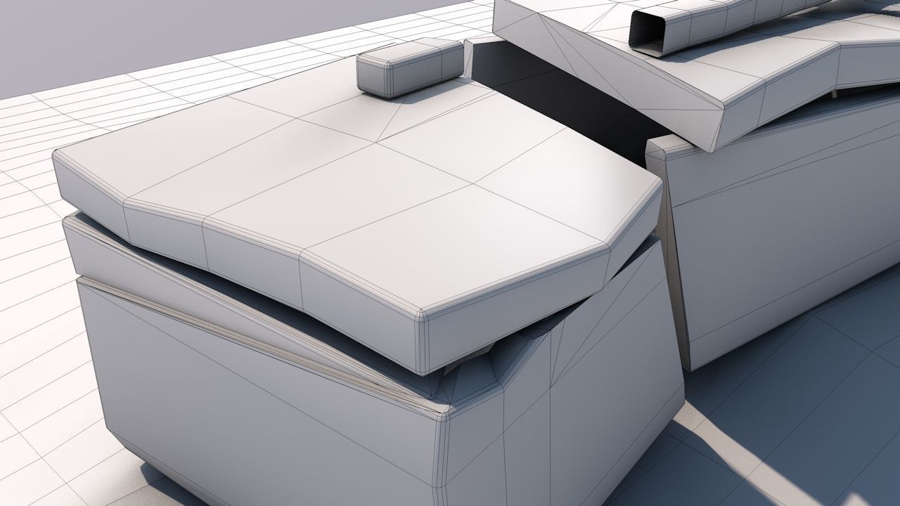 Cemetery  Low-poly 3D model_27