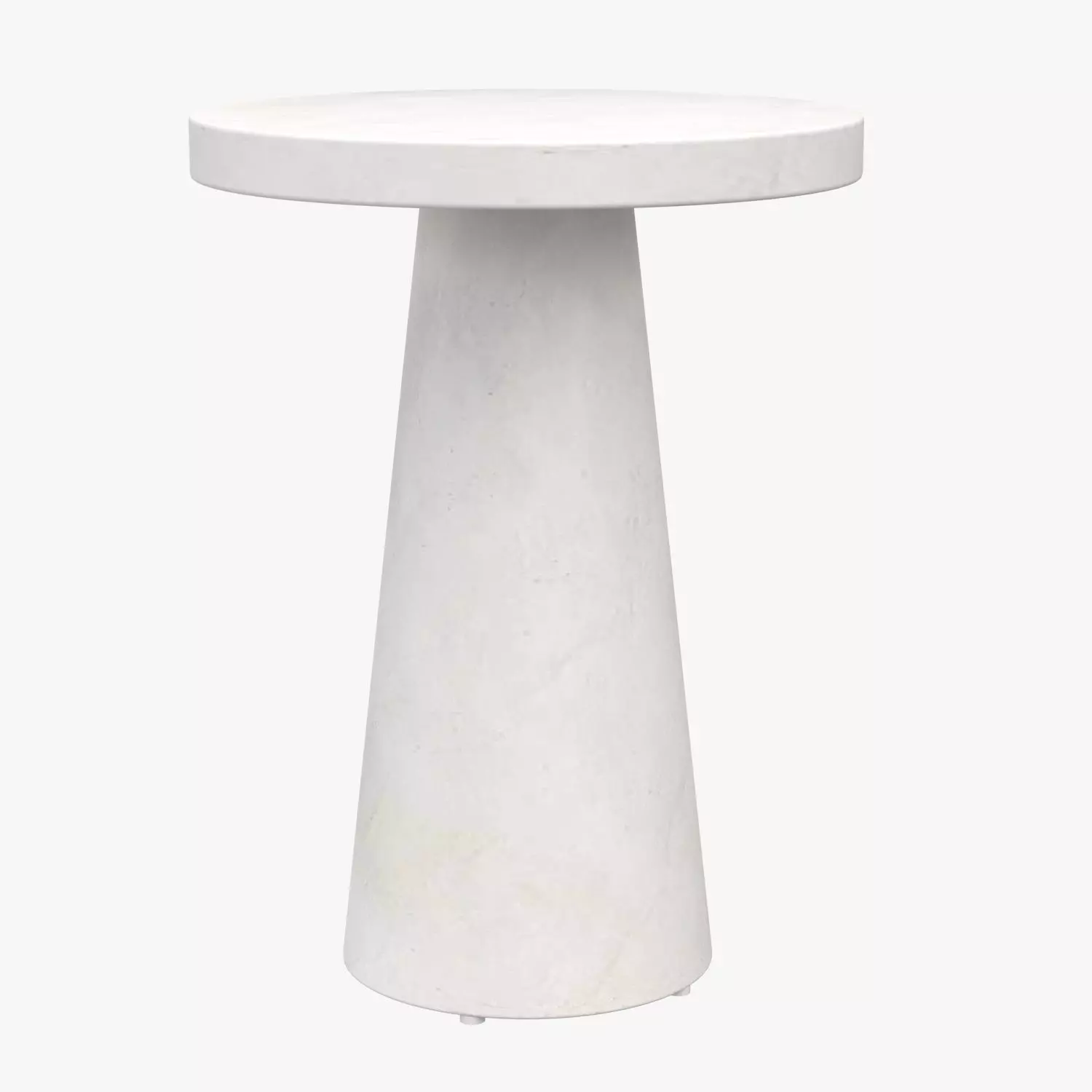 Willy Plaster Round Pedestal Side Table 3D model_0
