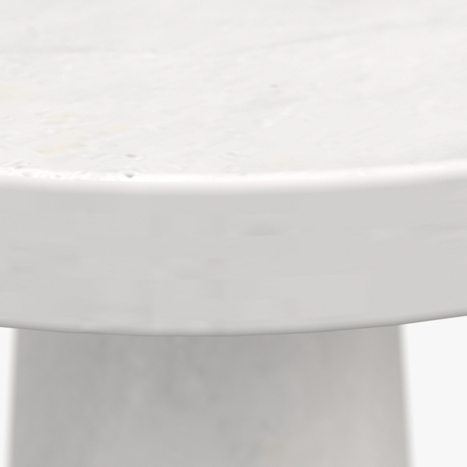 Willy Plaster Round Pedestal Side Table 3D model_3