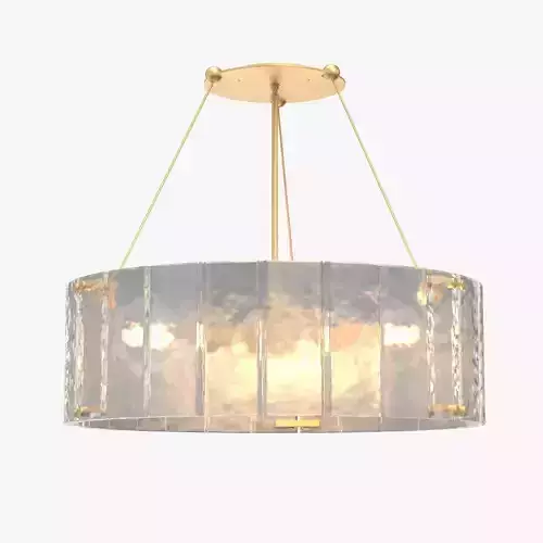Willamette 32in Clear Fluted Glass Chandelier