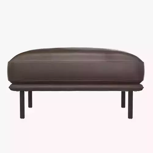 Wells Leather Ottoman