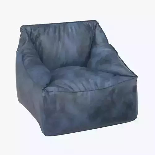 Vegan Leather Navy Modern Lounger
