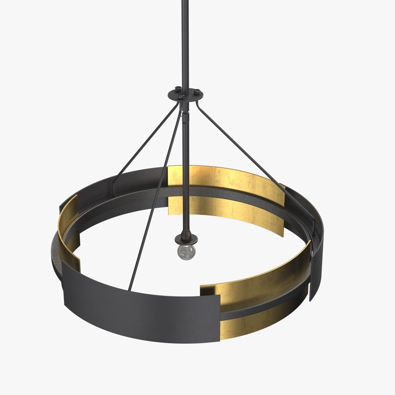 Vankirk 3 Light Drum Chandelier 3D model_4