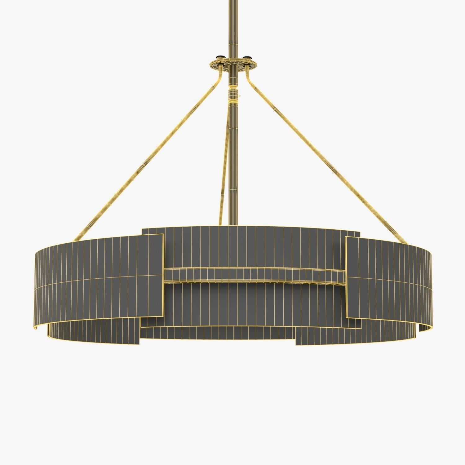 Vankirk 3 Light Drum Chandelier 3D model_5