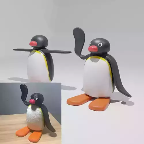 3D Print Ready of Pingu Penguin 3D print Free 3D print model