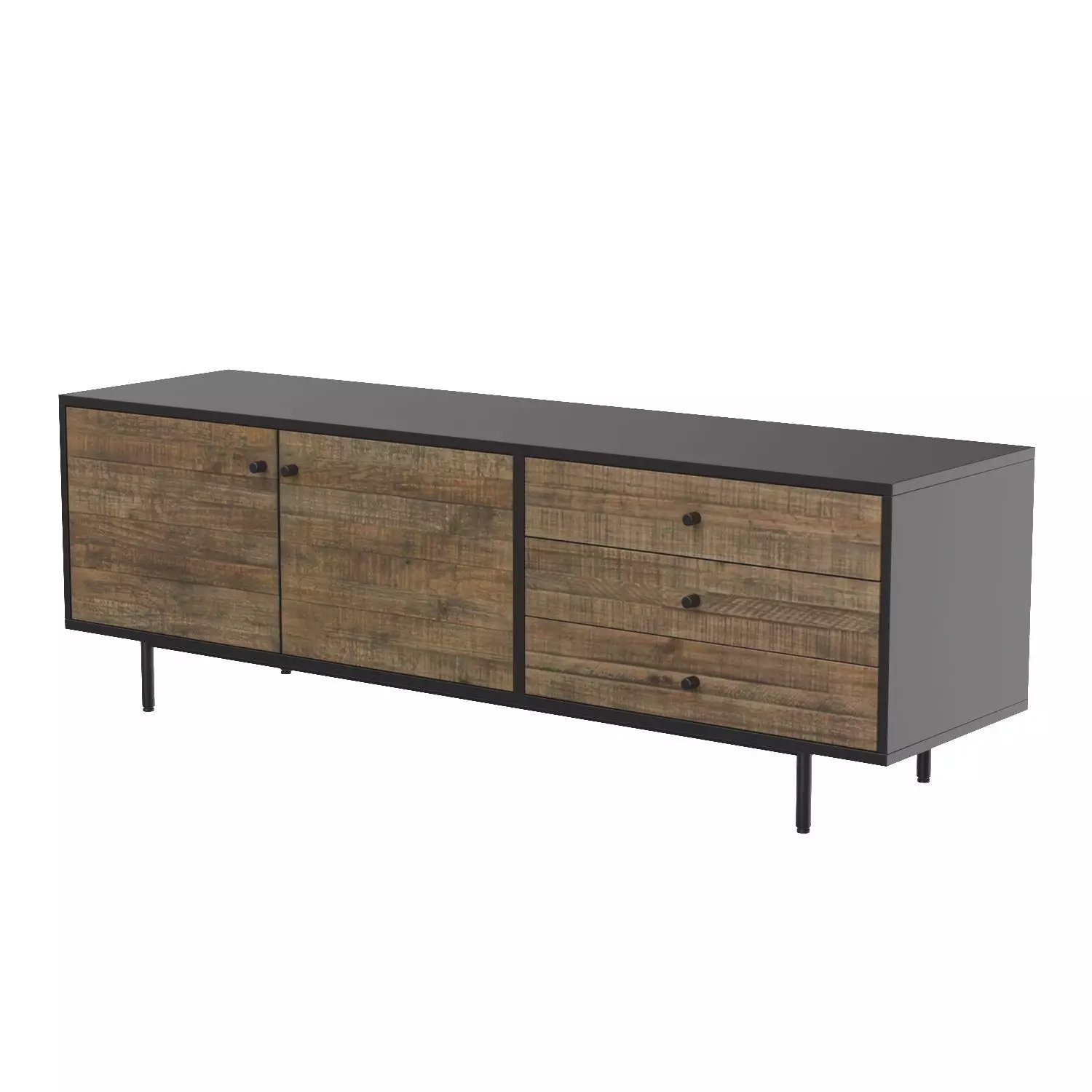 Tucker Reclaimed Long Media Console 3D model_0