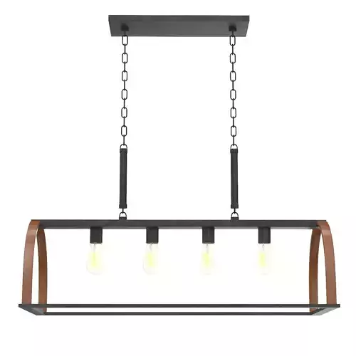 Trestle 4 Light 33 inch Gilded Iron Island Pendant Ceiling Light