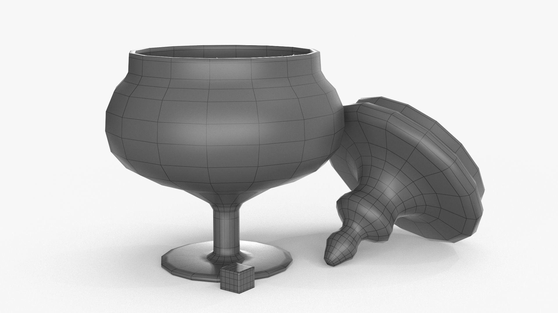 Pieces Of Brown Sugar in Vase 3D model_17