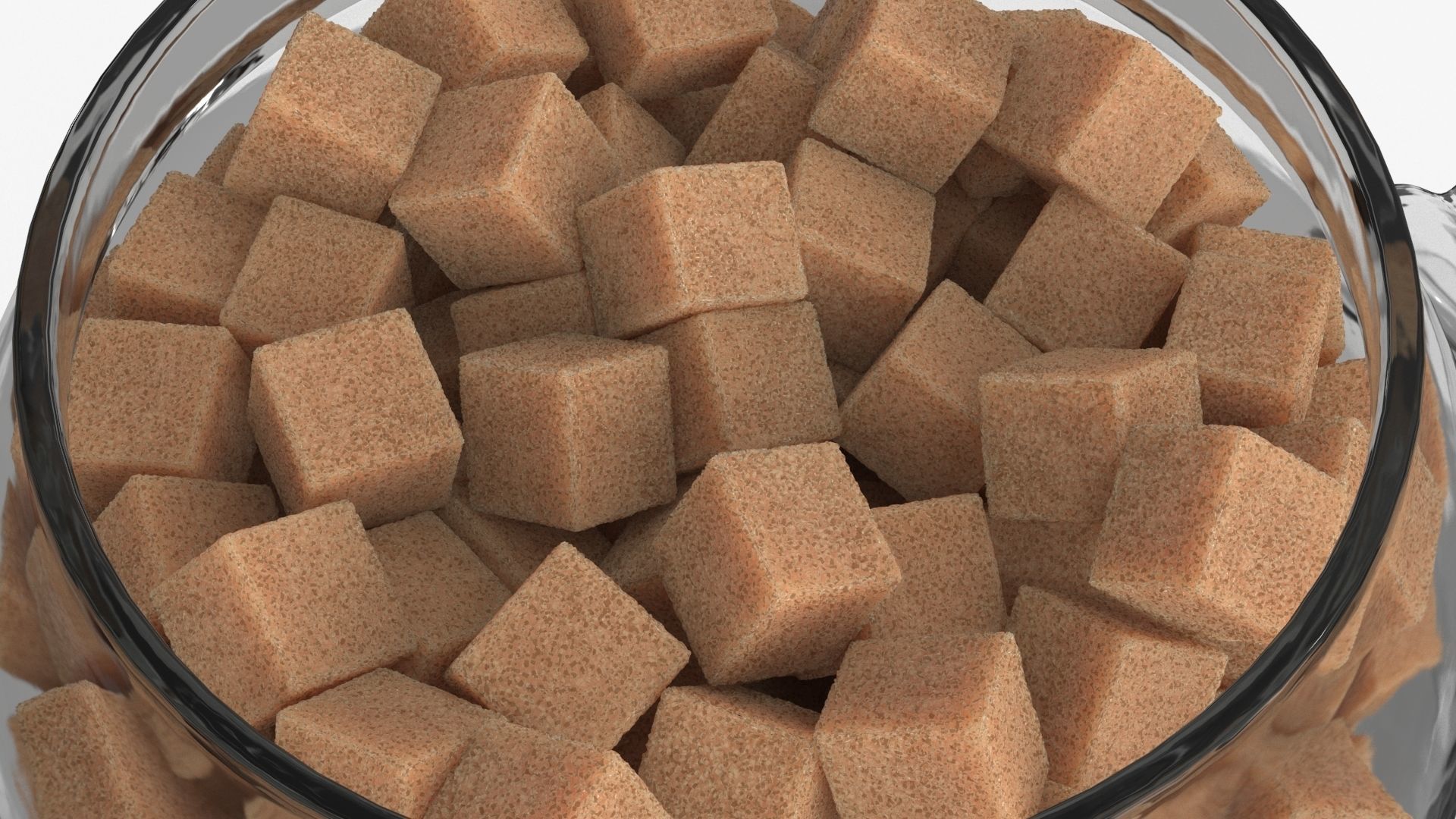 Pieces Of Brown Sugar in Vase 3D model_1