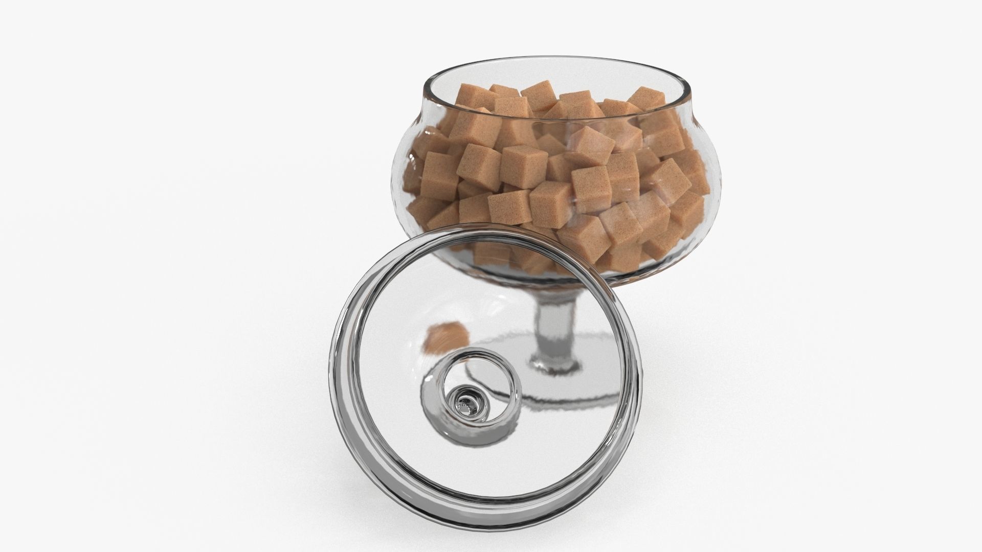 Pieces Of Brown Sugar in Vase 3D model_11