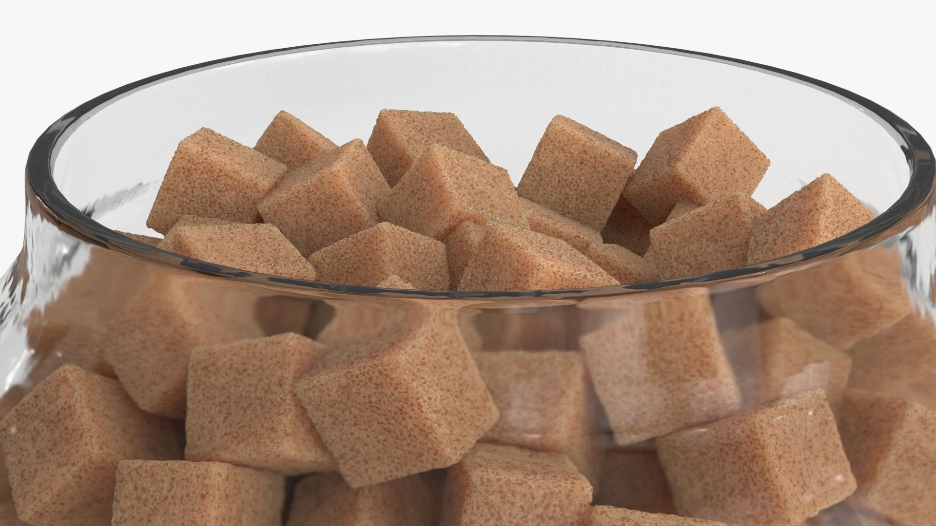 Pieces Of Brown Sugar in Vase 3D model_2