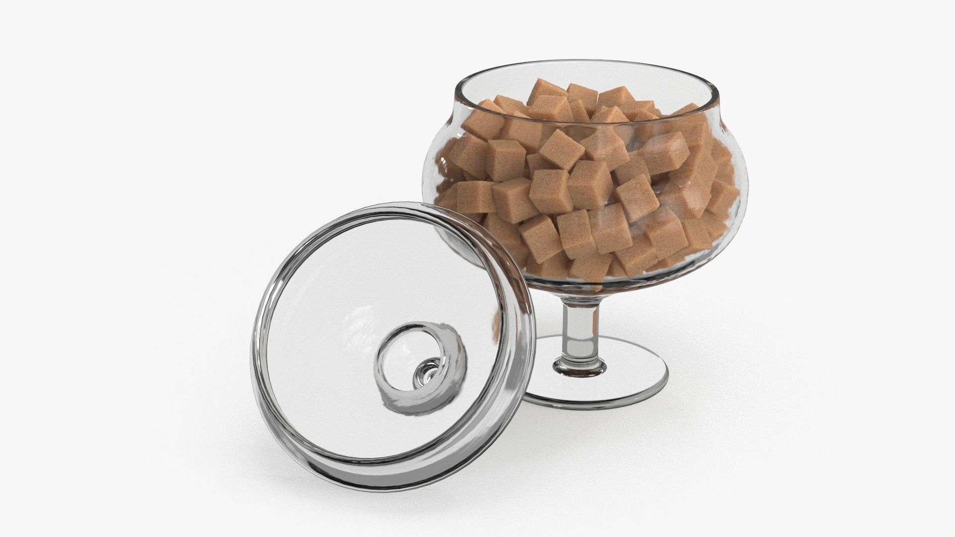 Pieces Of Brown Sugar in Vase 3D model_10