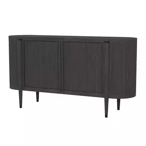 Tambour Cabinet - Black Ceruse
