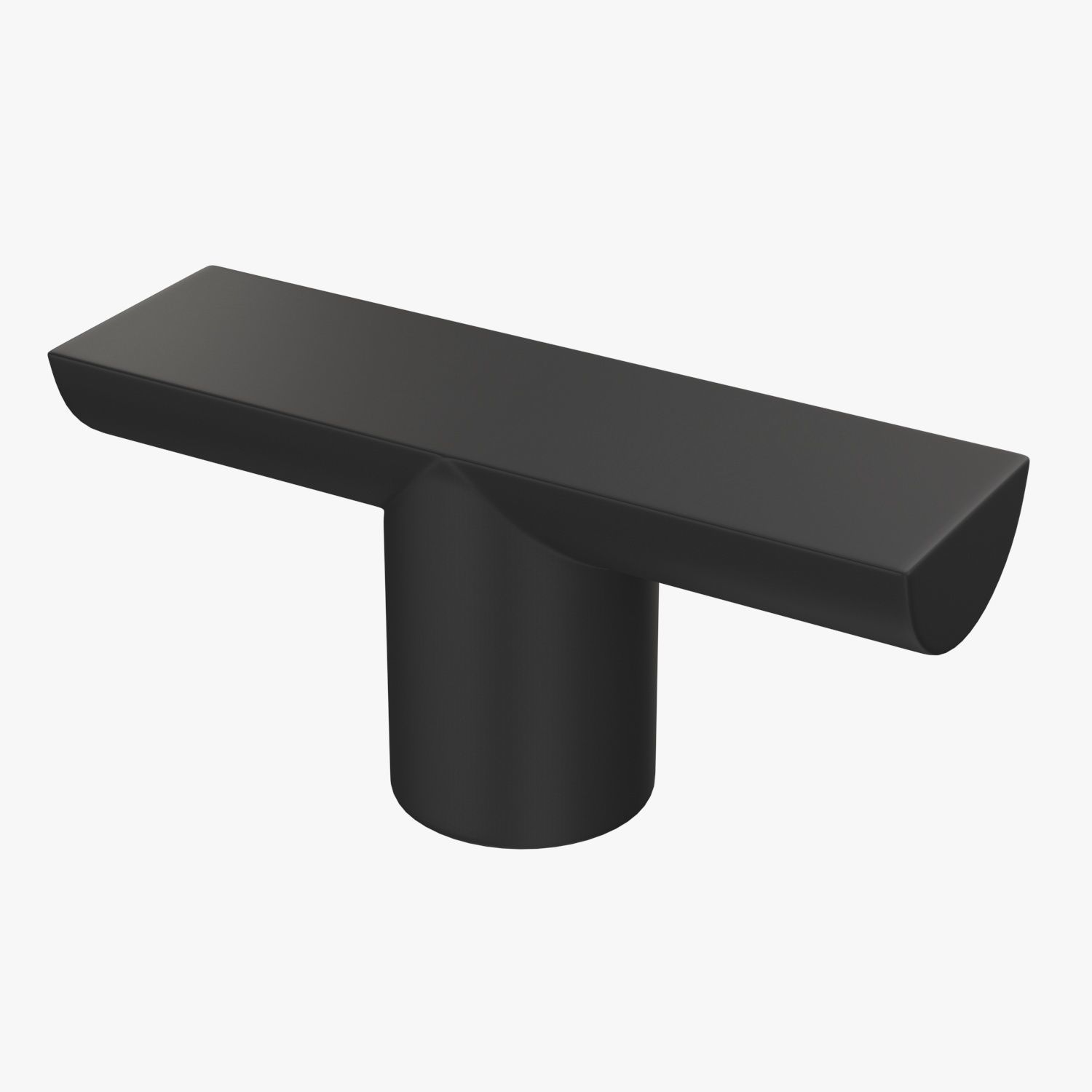 T Console Black Steel 3D model_4