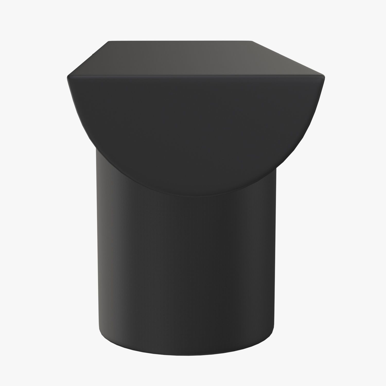 T Console Black Steel 3D model_1