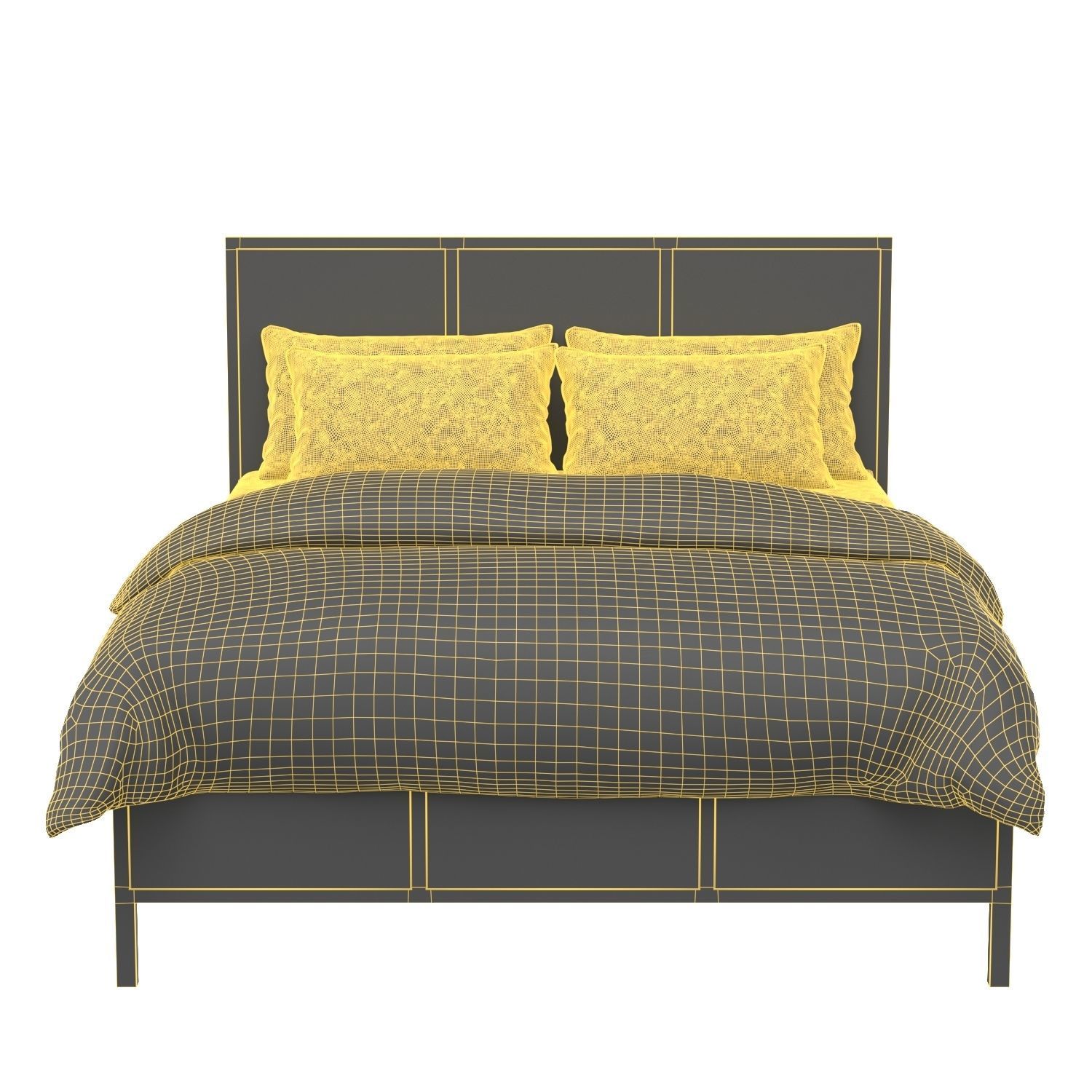 Sydney Queen Bed 3D model CGTrader